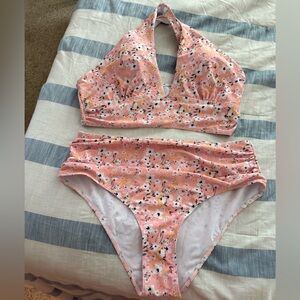 SHEIN Pink Floral Bikini Set